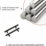 1 Pack Cabinet Pulls Matte Black Stainless Cabinet Handles for Kitchen and Bathroom
