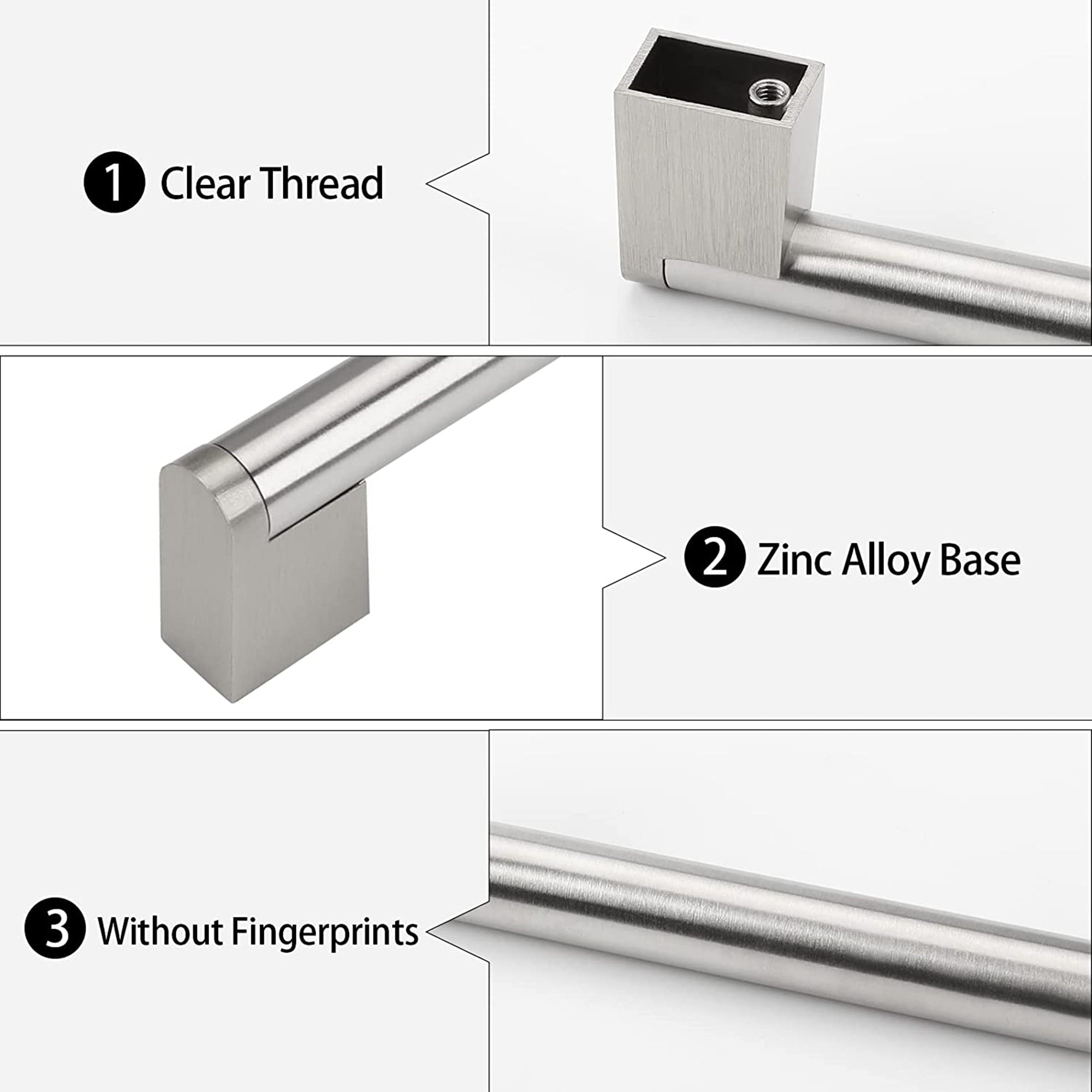 1 Pack Brushed Nickel Cabinet Pulls Modern Drawer Pulls for Dresser Cupboard Kitchen