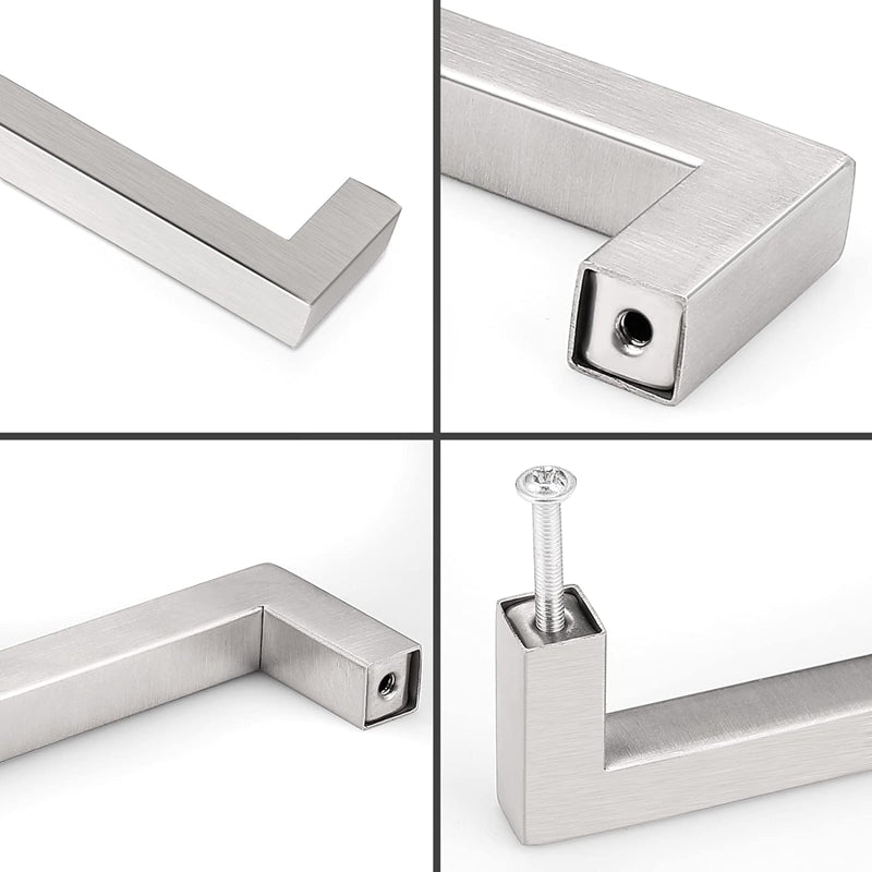 18 Inch(C-C) Modern Square Cabinet Handles (458mm，Brushed Nickel)