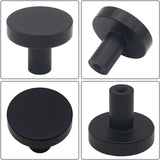 1000 Pack 1-1/4 Inch Modern Matte Black Cabinet Knobs，Solid Dresser Knobs Drawer Knobs for Cupboard Drawer Handles