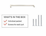 18 Inch(C-C) Modern Square Cabinet Handles (458mm，Brushed Nickel)