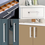 18 Inch(C-C) Modern Square Cabinet Handles (458mm，Brushed Nickel)
