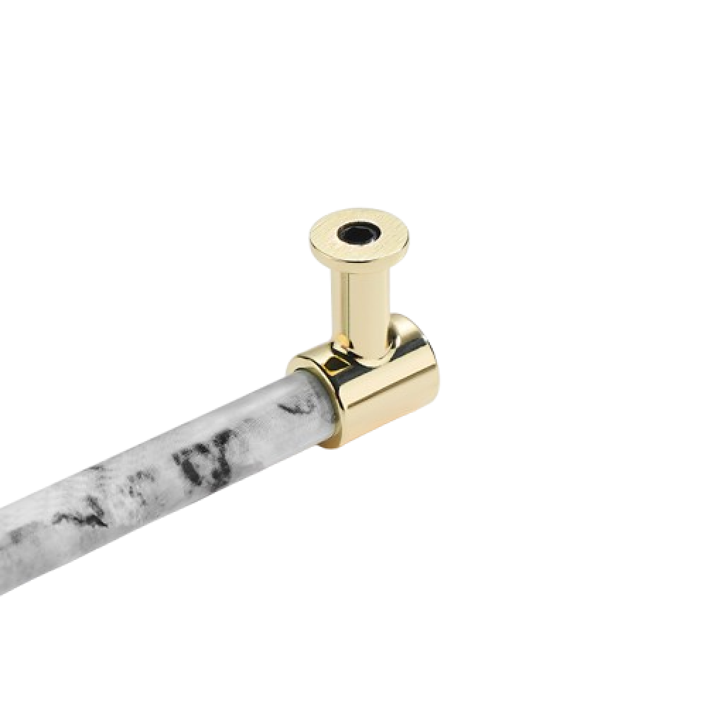 Modern Marble Finish Drawer Pulls，Knobs & Handles，White Marble Pattern Print - Marble Finish Series - Hole Centers(Knob，3.75"，5"，7.5")