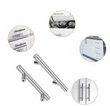 2.75"(70mm) Center to Center Euro Bar Brushed Nickel Cabinet Handle (4-7/8" Length，2.75" Custom Hole Center)