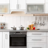 18 Inch(C-C) Modern Square Cabinet Handles (458mm，Brushed Nickel)