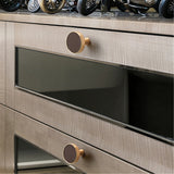 3.75" 5" Leather Handle Pulls，Brown Leather Drawer Pulls，Solid Brass Knobs for Drawer Cupboard Door