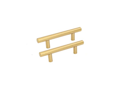 100 Pack 3.25 Inch(C-C) Brushed Brass Kitchen Cabinet Pulls (82mm，Customized Size)