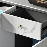 3 Inch(C-C) Marble Finish Solid Drawer Pulls，Knobs & Handles