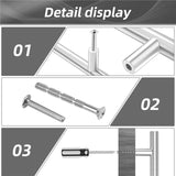 2.75"(70mm) Center to Center Euro Bar Brushed Nickel Cabinet Handle (4-7/8" Length，2.75" Custom Hole Center)