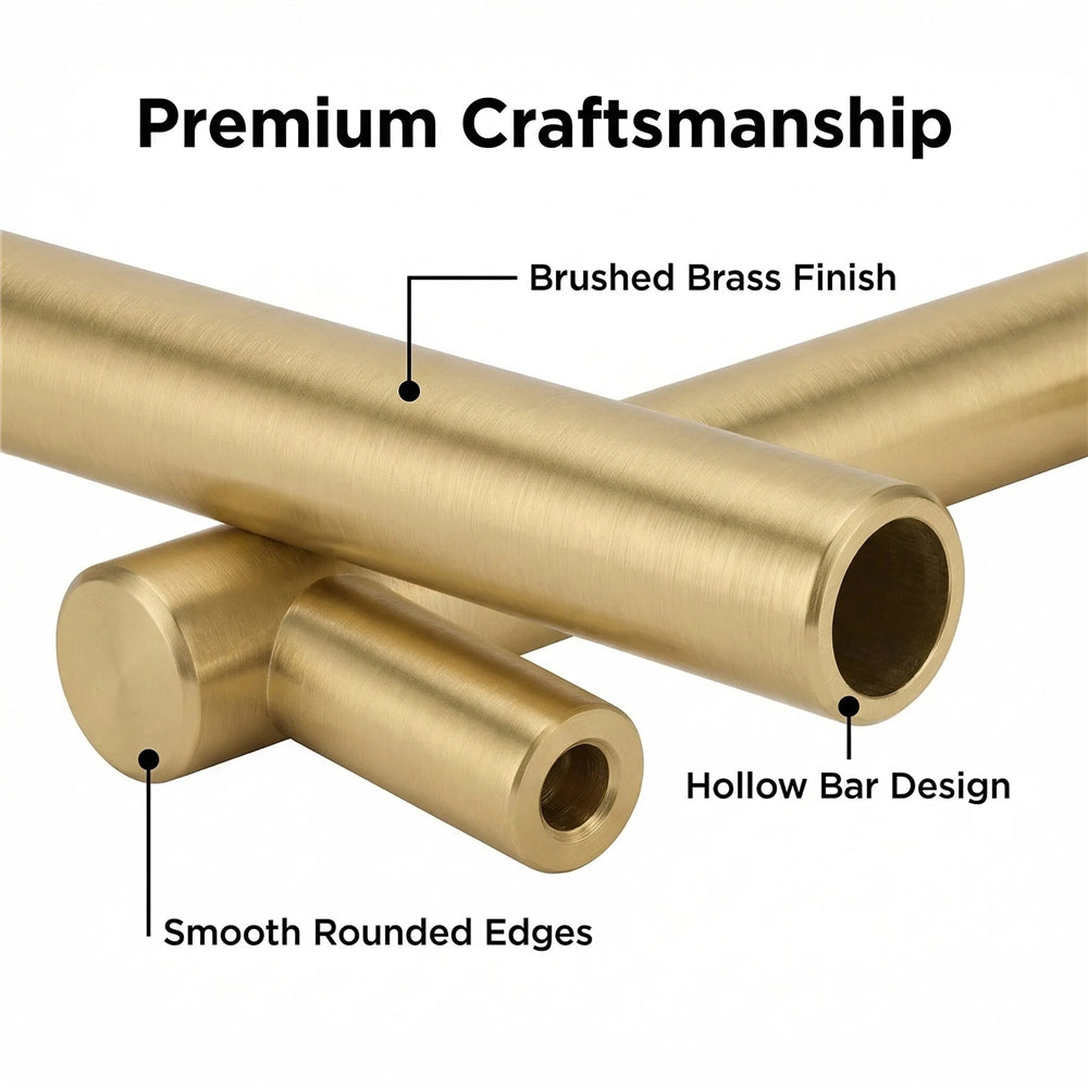 1000 Pack 3.25 Inch(C-C) Brushed Brass Kitchen Cabinet Pulls (82mm，Customized Size)