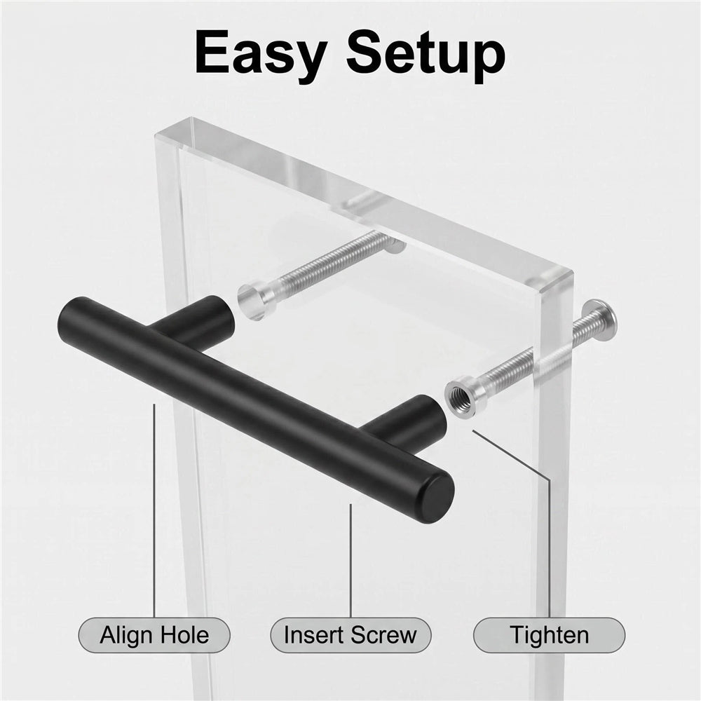 3.25 Inch(Center to Center) Matte Black Cabinet Pulls (3.25", Customized Size)