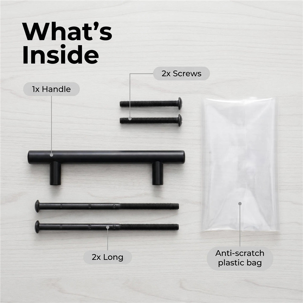 3.25 Inch(Center to Center) Matte Black Cabinet Pulls (3.25", Customized Size)