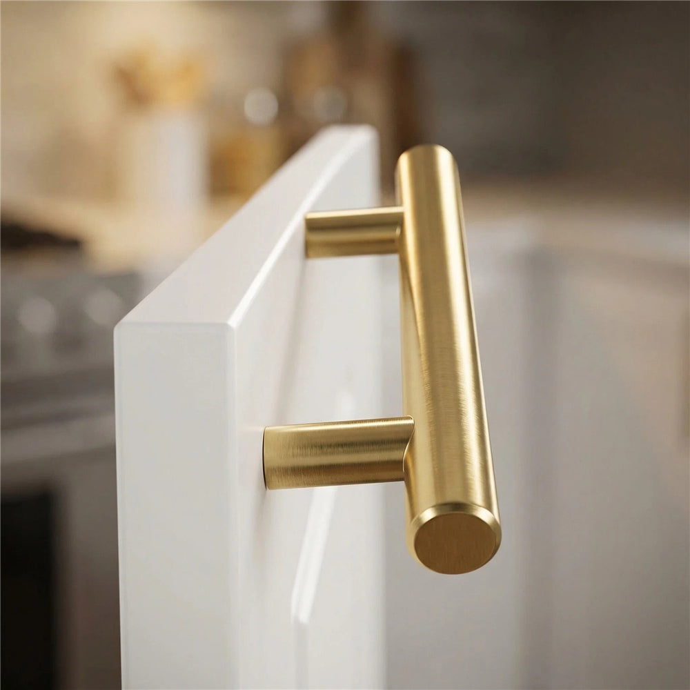 1000 Pack 3.25 Inch(C-C) Brushed Brass Kitchen Cabinet Pulls (82mm，Customized Size)
