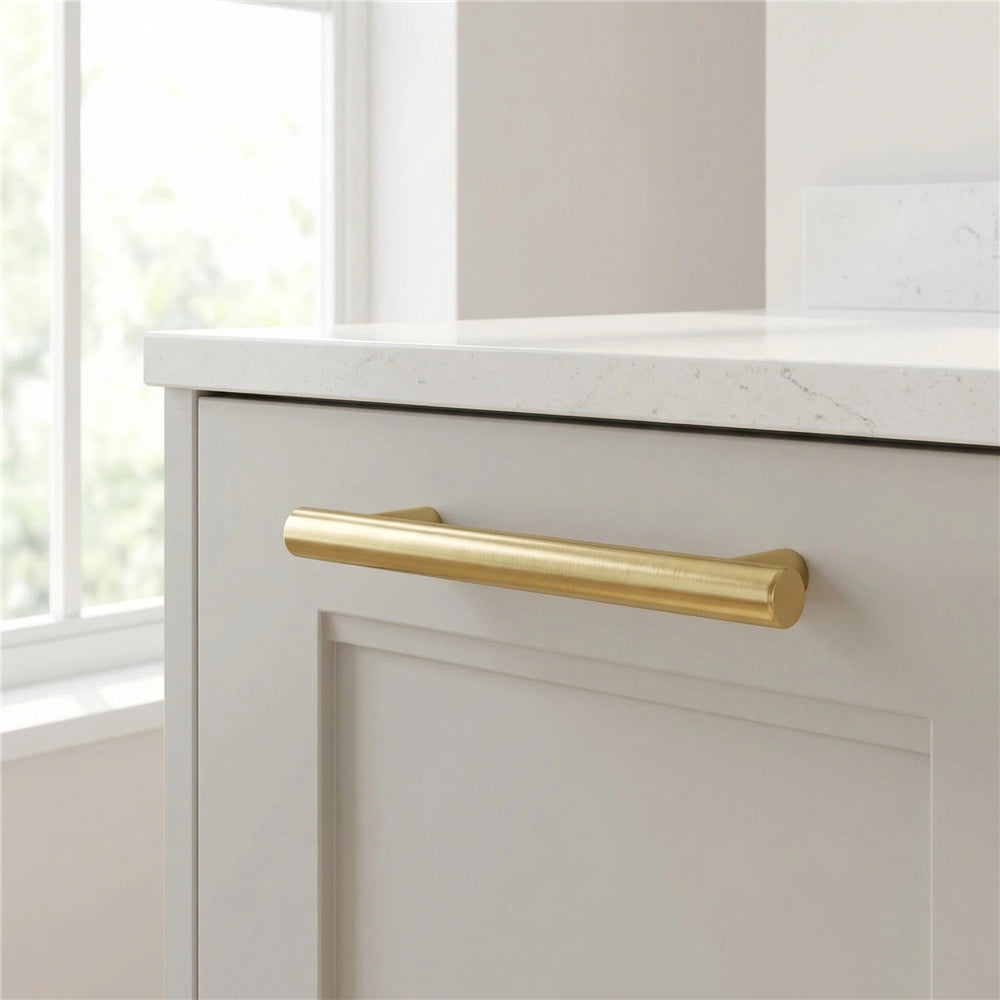 1000 Pack 3.25 Inch(C-C) Brushed Brass Kitchen Cabinet Pulls (82mm，Customized Size)