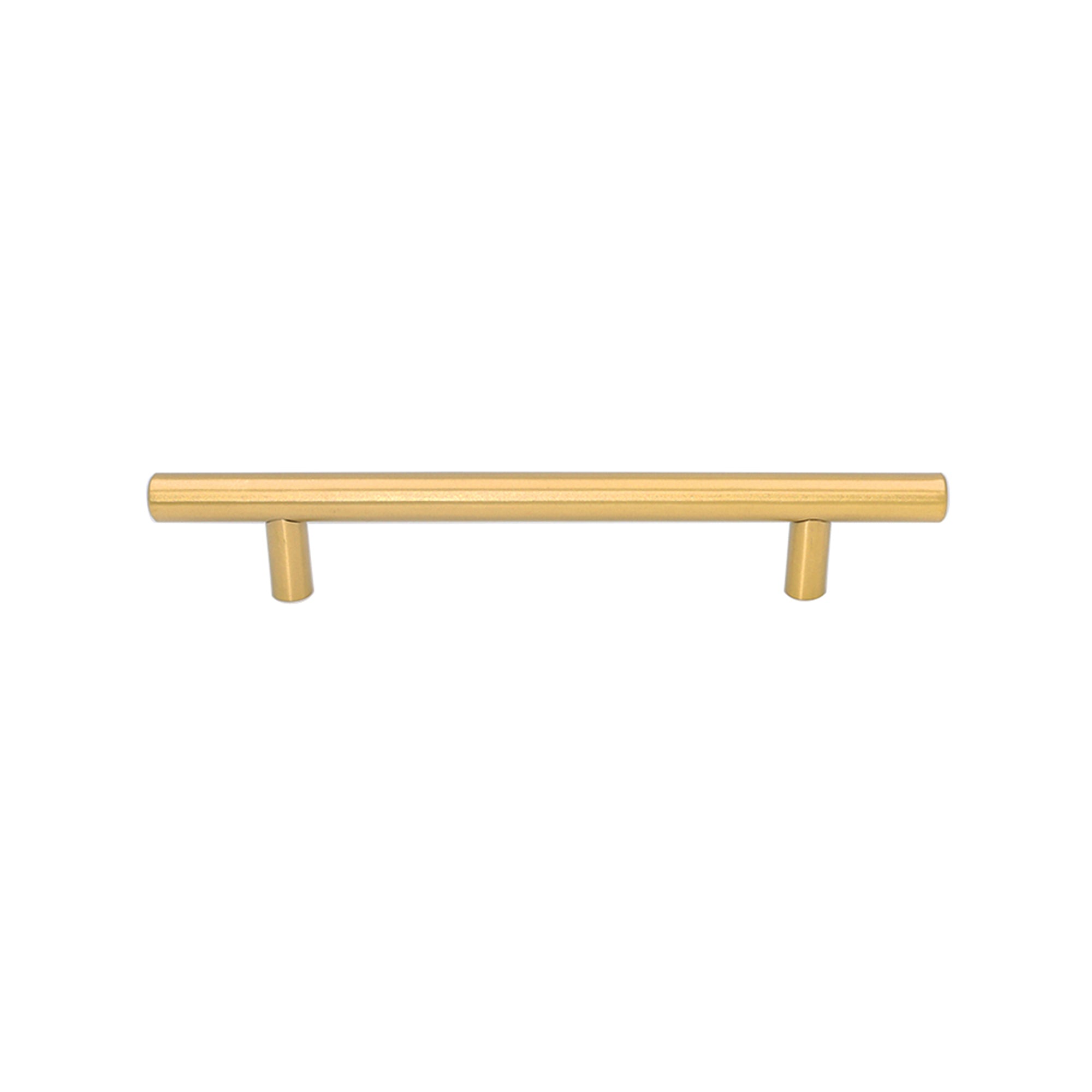 Brushed Brass Cabinet Pulls，Stainless Steel Drawer Handles，6-1/4" Hole Center Drawer Pulls and Door Knobs for Furniture Kitchen Hardware