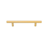 Brushed Brass Cabinet Pulls，Stainless Steel Drawer Handles，6-1/4" Hole Center Drawer Pulls and Door Knobs for Furniture Kitchen Hardware