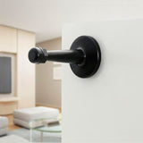 Modern Door Stopper，Heavy Duty Solid Door Stop，Durable Door Stoppers Wall Mounted with Black Soft Rubber Bumper Tips
