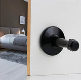 Modern Door Stopper，Heavy Duty Solid Door Stop，Durable Door Stoppers Wall Mounted with Black Soft Rubber Bumper Tips