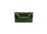 Single Deep Seat Comfy Single Couch Sofa Multiple Large Soft Pillows (Chenille Fabric, Green)