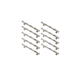 Bamboo Brushed Nickel Cabinet Pulls Zinc Alloy Cupboard Handles - Bamboo Shape Series - Hole Centers(T-Bar Knob，96mm，128mm)