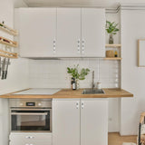Bamboo Shape Solid Zinc Alloy Cabinet Knobs(Single Hole，Brushed Nickel)