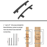 3 inch(C-C) Matte Black Kitchen Drawer Pulls Arch Cabinet Handles