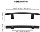 3 inch(C-C) Matte Black Kitchen Drawer Pulls Arch Cabinet Handles