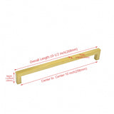 10in Brushed Brass Drawer Pulls,Brushed Gold Cabinet Pulls Gold Hardware for Cabinets(256mm, Hole Centers)