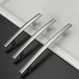Brushed Nickel Cabinet Pulls，3"(76mm) Hole Centers Cabinet Handles Hardware Modern Arch Bar Drawer Pulls