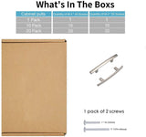 Brushed Nickel Cabinet Pulls，3"(76mm) Hole Centers Cabinet Handles Hardware Modern Arch Bar Drawer Pulls