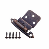 50 Pairs 3/8" Inset Matte Black Kitchen Cabinet Hinges，Self Closing Black Hinges(50 Pairs - 100 Pcs)