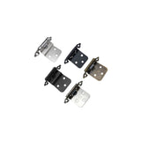 50 Pairs 3/8" Inset Matte Black Kitchen Cabinet Hinges，Self Closing Black Hinges(50 Pairs - 100 Pcs)