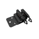 50 Pairs 3/8" Inset Matte Black Kitchen Cabinet Hinges，Self Closing Black Hinges(50 Pairs - 100 Pcs)