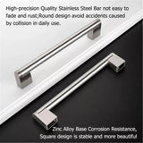 3.5 Inch(90mm) Hole Centers Kitchen Cabinet Handles，Brushed Nickel Cabinet Pulls Kitchen Cabinet Hardware for Modern Cabinets and Drawer