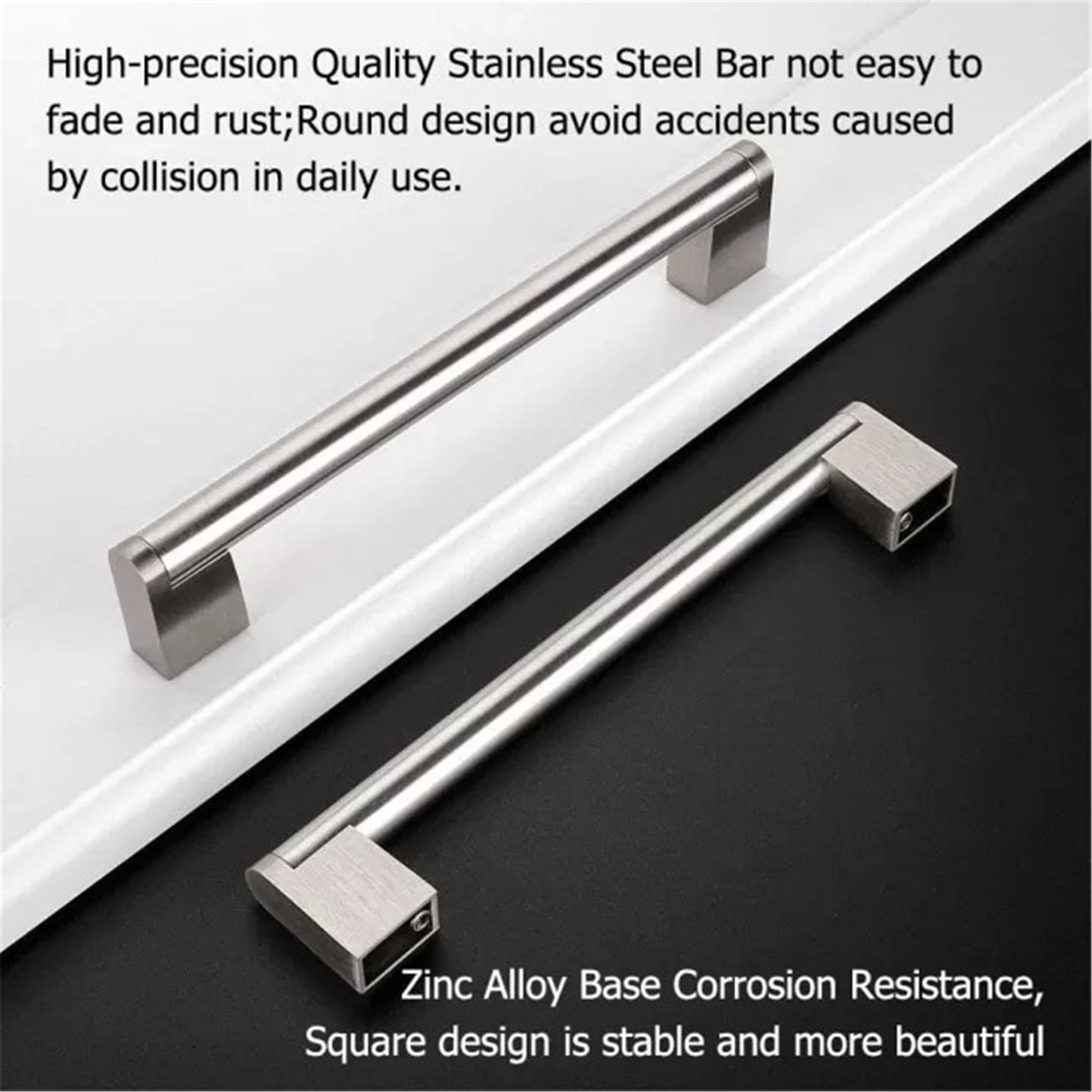 3.75 Inch (96mm) Brushed Nickel Kitchen Cabinet Handles，Modern Kitchen Handles for Cupboard Drawer Handles Dresser Pulls