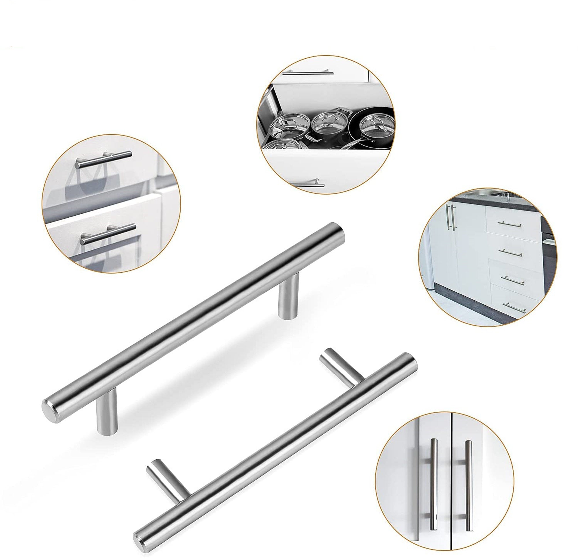 1000 Pack 3.25 Inch(C-C) Brushed Nickel Cabinet Handles (3.25"，Customized Size)