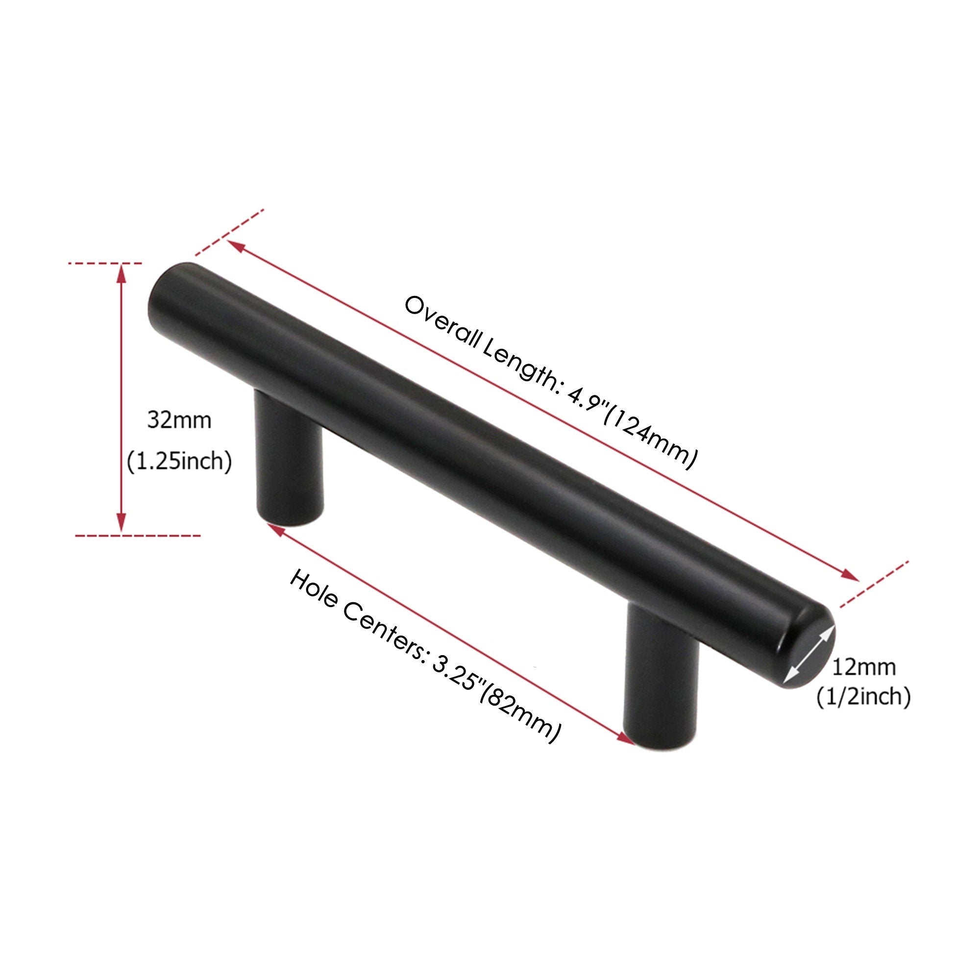 1000 Pack 3.25 INCH(C-C) MATTE BLACK CABINET PULLS (3.25", CUSTOMIZED SIZE)