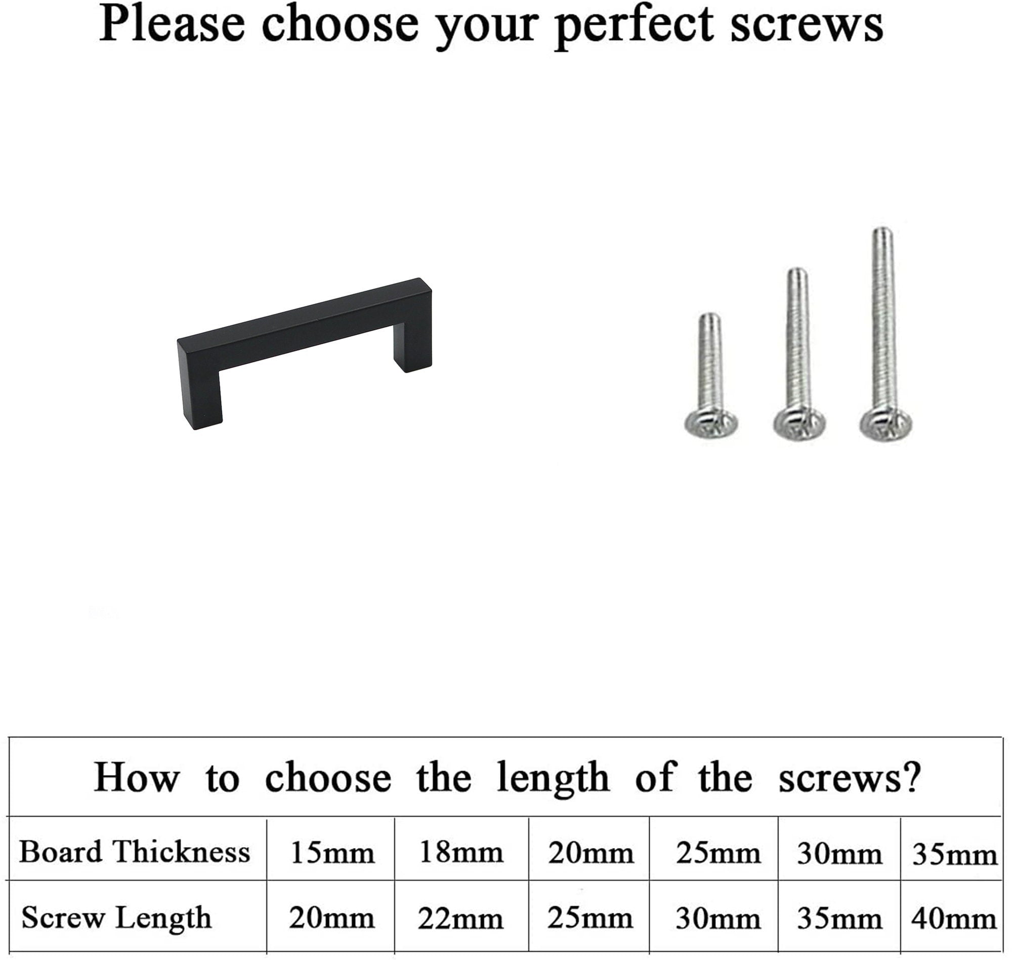 30 Pack 3.25 Inch(C-C) Matte Black Cabinet Pulls (3.25", Customized Size)