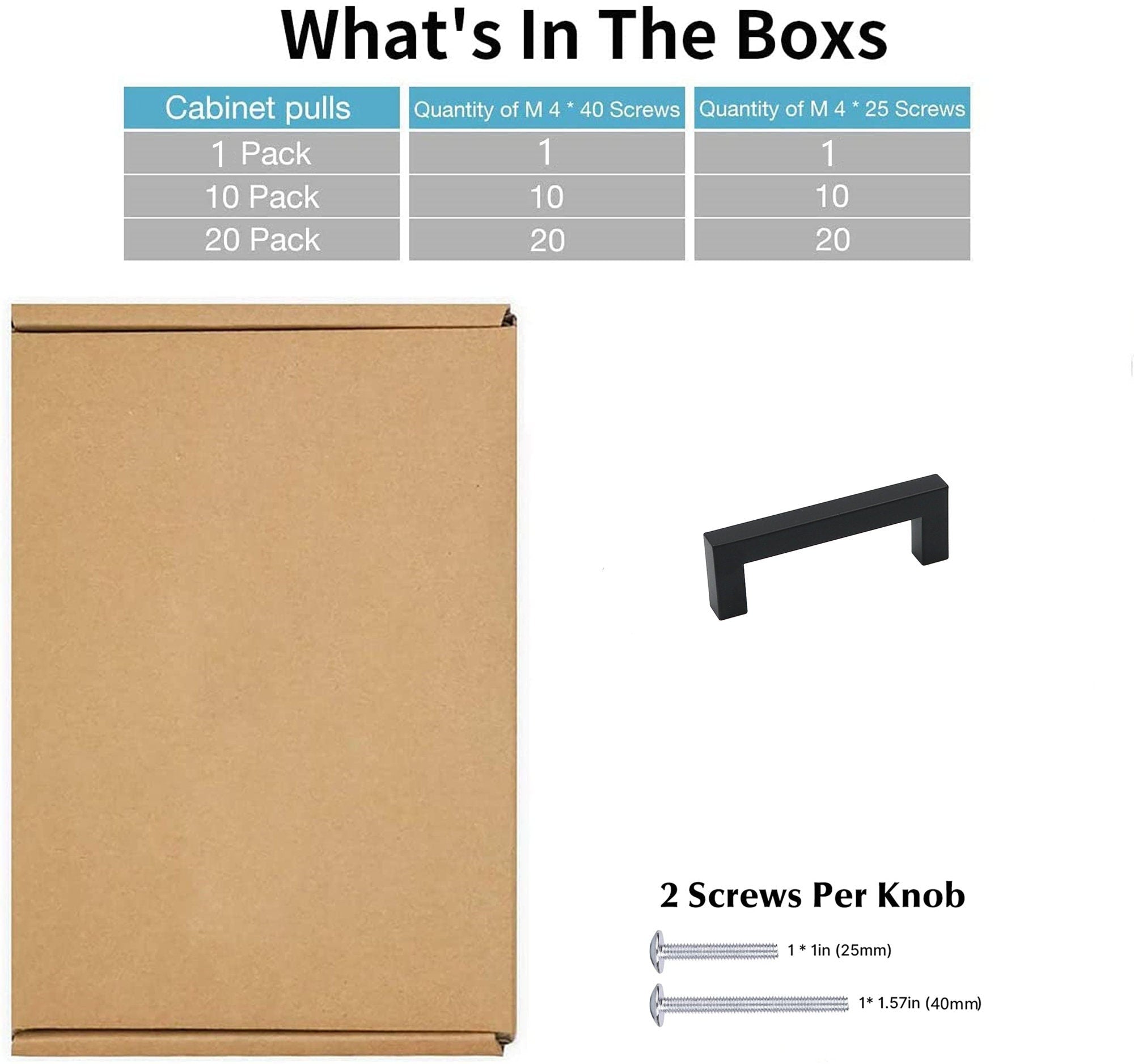 500 Pack 3.25 Inch(C-C) Matte Black Cabinet Pulls (3.25", Customized Size)