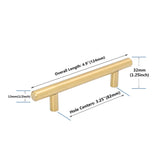 15 Pack 3.25 Inch(C-C) Brushed Brass Cabinet Handles (3.25"，Customized Size)