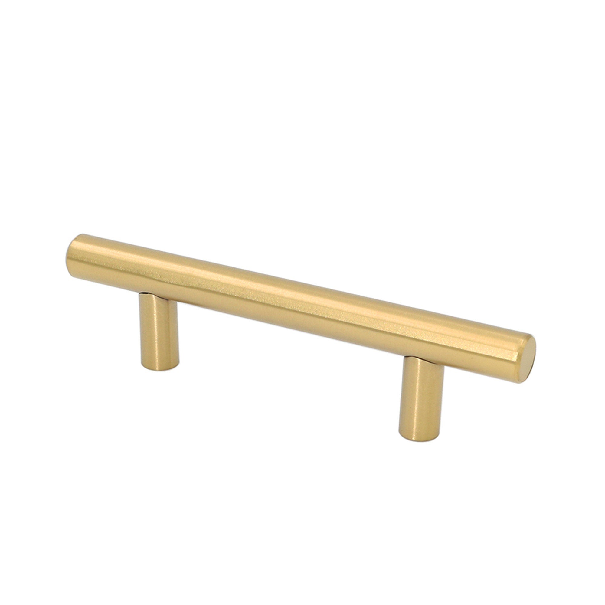 300 Pack 3.25 Inch(C-C) Brushed Brass Kitchen Cabinet Pulls (82mm，Customized Size)