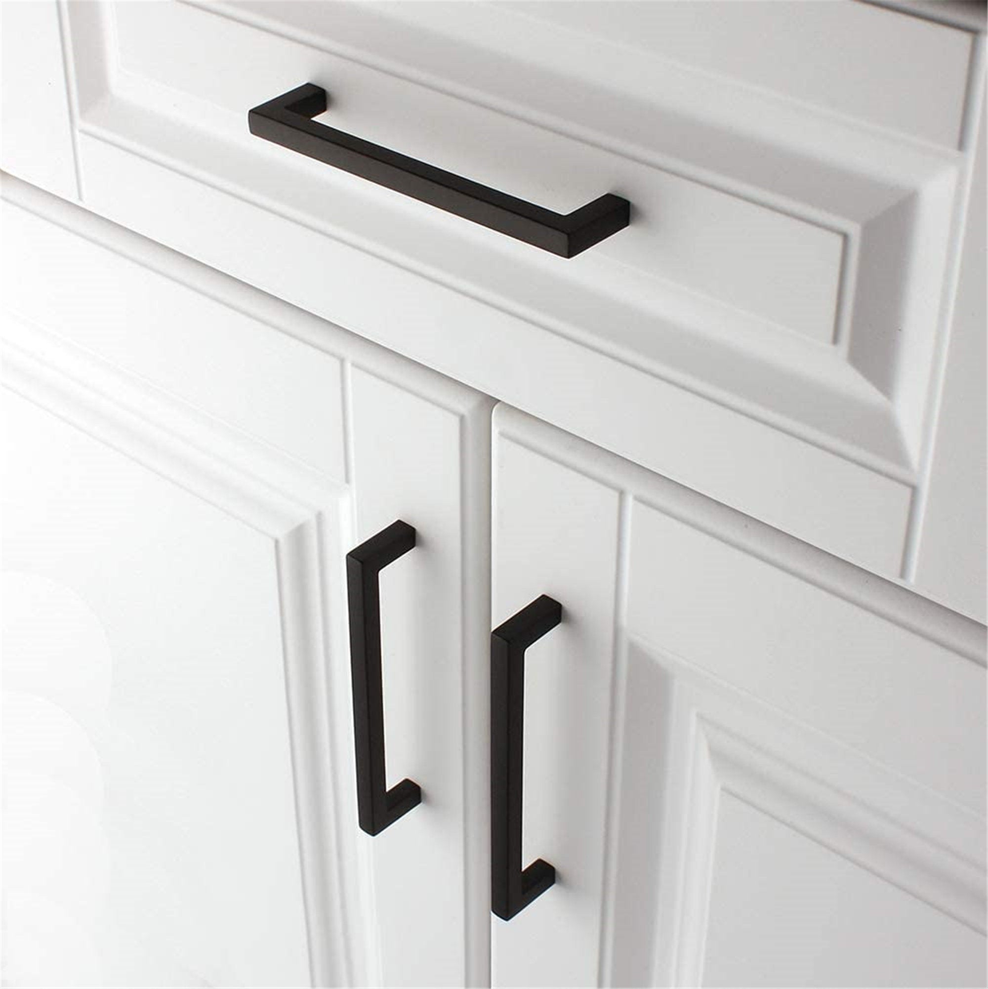 6 INCH(C-C) MATTE BLACK CABINET PULLS (152MM, CUSTOMIZED SIZE)