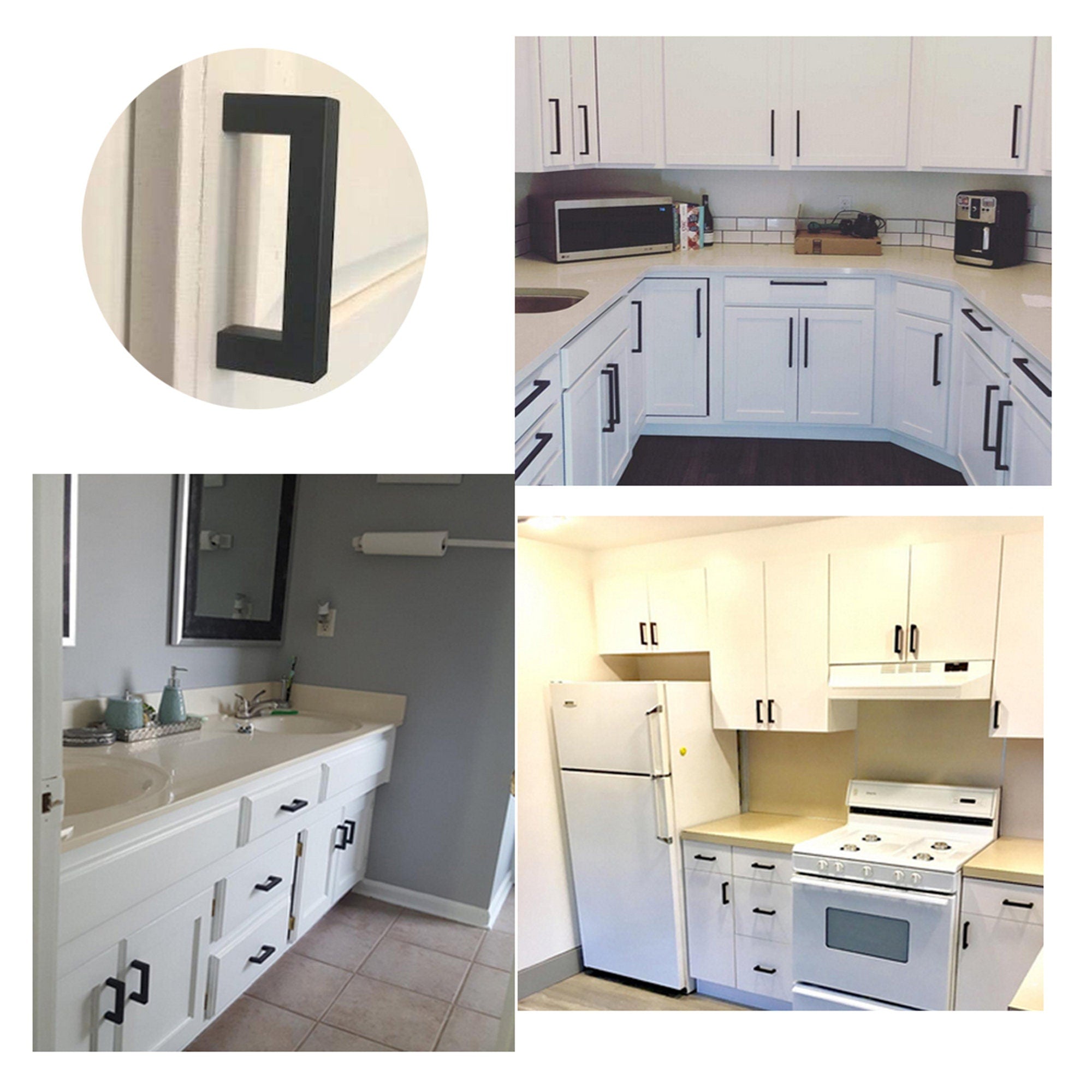 10 Pack 3.25 Inch(C-C) Matte Black Cabinet Pulls (3.25", Customized Size)