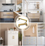 100 Pack 3.25 Inch(C-C) Brushed Brass Cabinet Pulls (3.25", Customized Size)