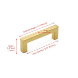 15 Pack 3.25 Inch(C-C) Brushed Brass Cabinet Pulls (3.25", Customized Size)