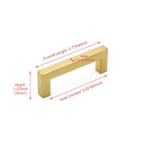 100 Pack 3.25 Inch(C-C) Brushed Brass Cabinet Pulls (3.25", Customized Size)