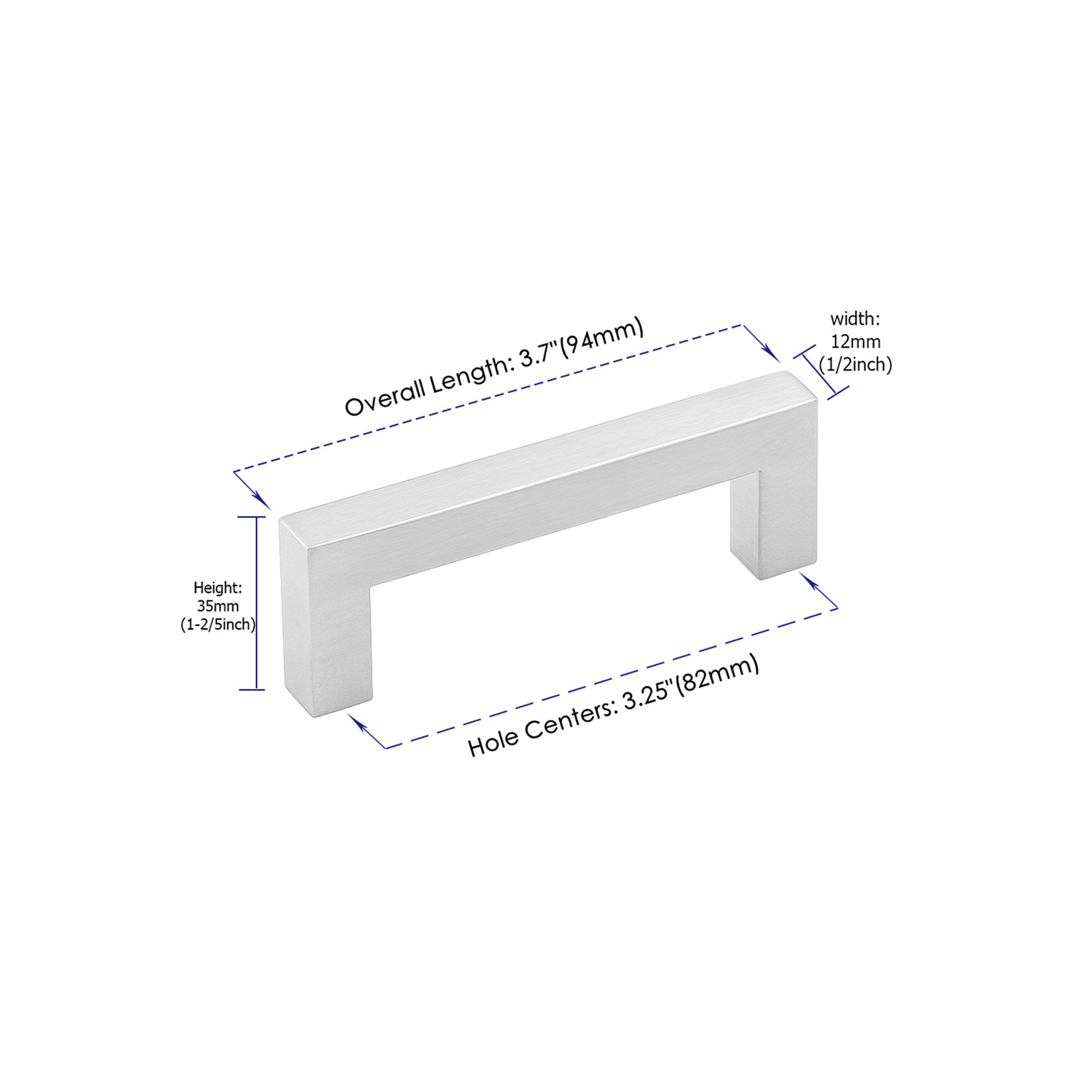 30 Pack 3.25 Inch (C-C) Brushed Nickel Cabinet Pulls (3.25", Customized Size)