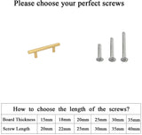 4.25 Inch(C-C) Brushed Brass Cabinet Handles (4.25"，Customized Size)