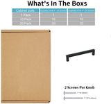 6 INCH(C-C) MATTE BLACK CABINET PULLS (152MM, CUSTOMIZED SIZE)