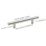 100 Pack 3.25 Inch(C-C) Brushed Nickel Cabinet Handles (3.25"，Customized Size)